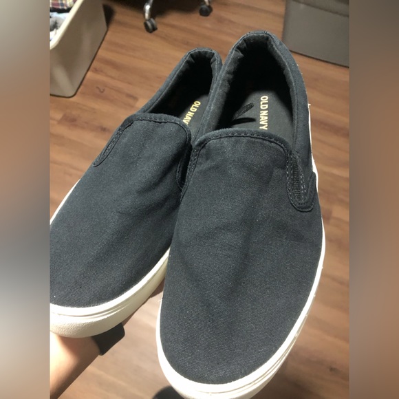 Old Navy Slip On Shoes, Black Canvas, Women’s Size 8 - Picture 10 of 11